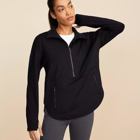 NWT LOFT Lou & Grey Brushed Back Tunic Hoodie - Picture 1 of 5